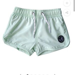 (NEW) The Little Surfer Dude “ Coral Cove Mint Swim Trunks “ 4-5T